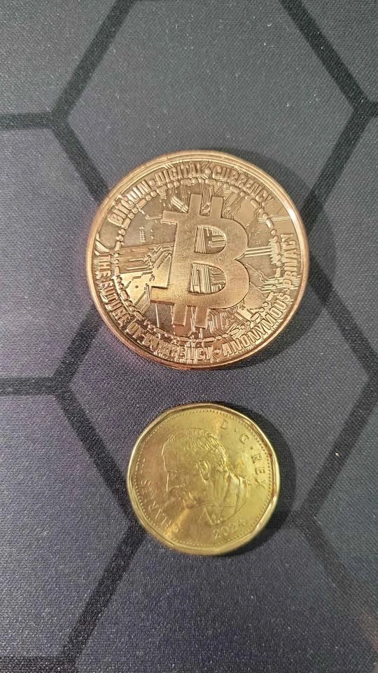 1oz Copper Collectible Bitcoin Printed 999 Fine - photo 3