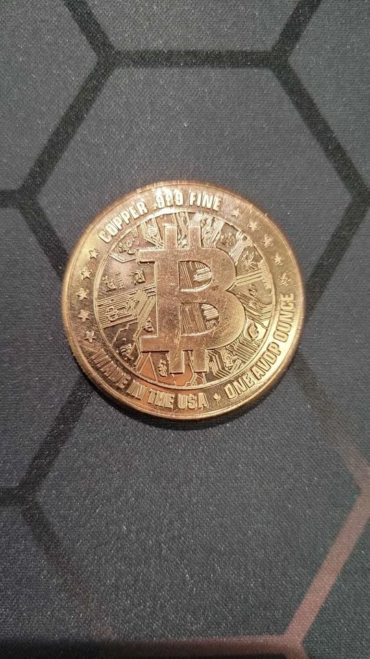 1oz Copper Collectible Bitcoin Printed 999 Fine - photo 4