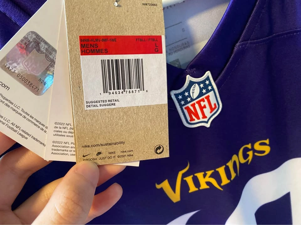 Nike authentic Minnesota Vikings Thielen jersey size L - photo 3