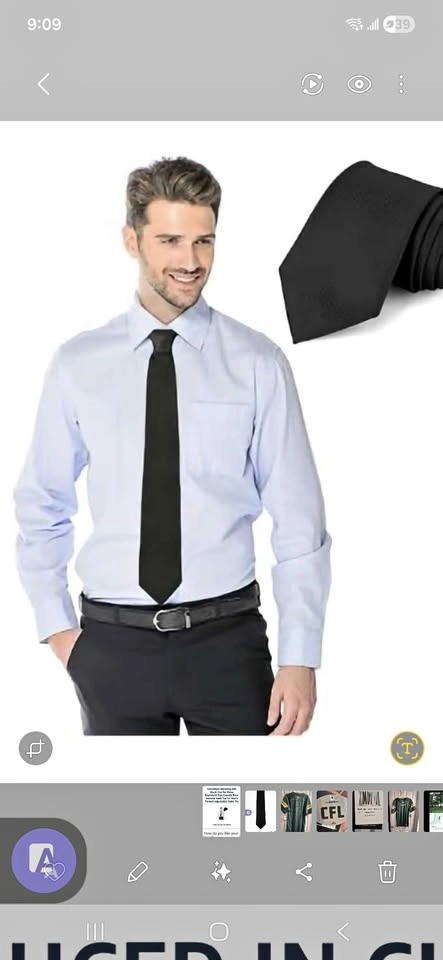 Black Satin Necktie sku 0401