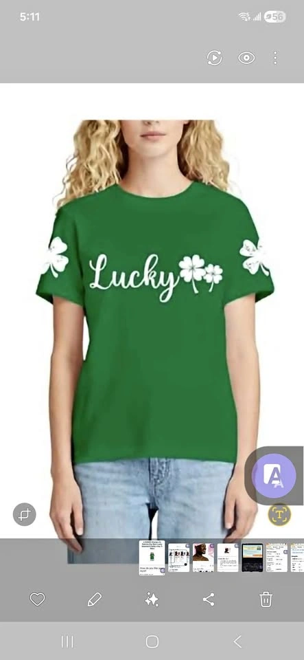 LINZEOO Women's St. Patrick's Day Lucky Shamrock T-Shirt XXL