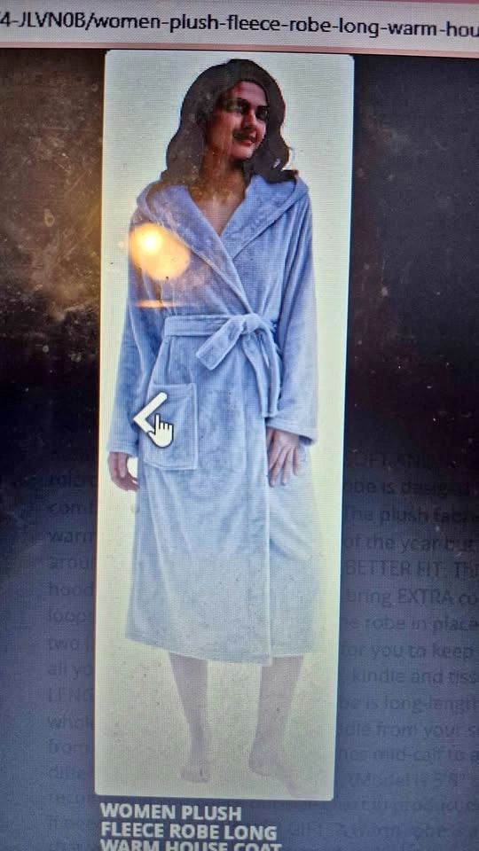 Plush Fleece Long Robe Large nwt sku 0291