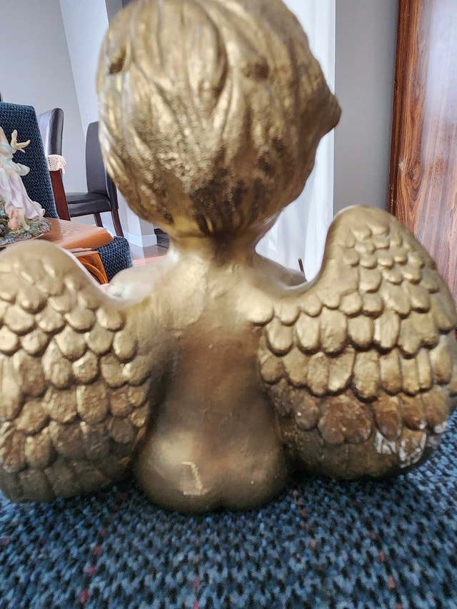 Vintage Gold Cherub Figurine - Hollywood Regency Style - photo 3