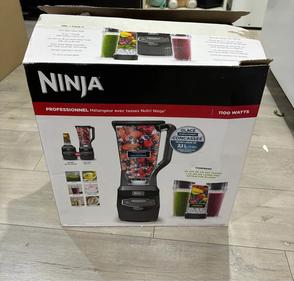 Ninja Professional 1100W Blender with Nutri Ninja Cups - photo 2