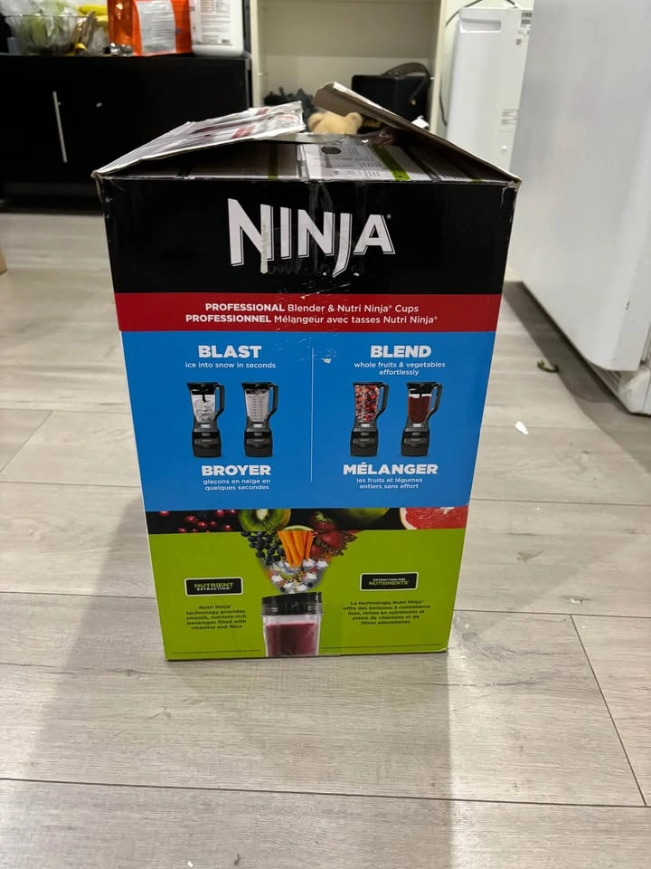 Ninja Professional 1100W Blender with Nutri Ninja Cups - photo 3