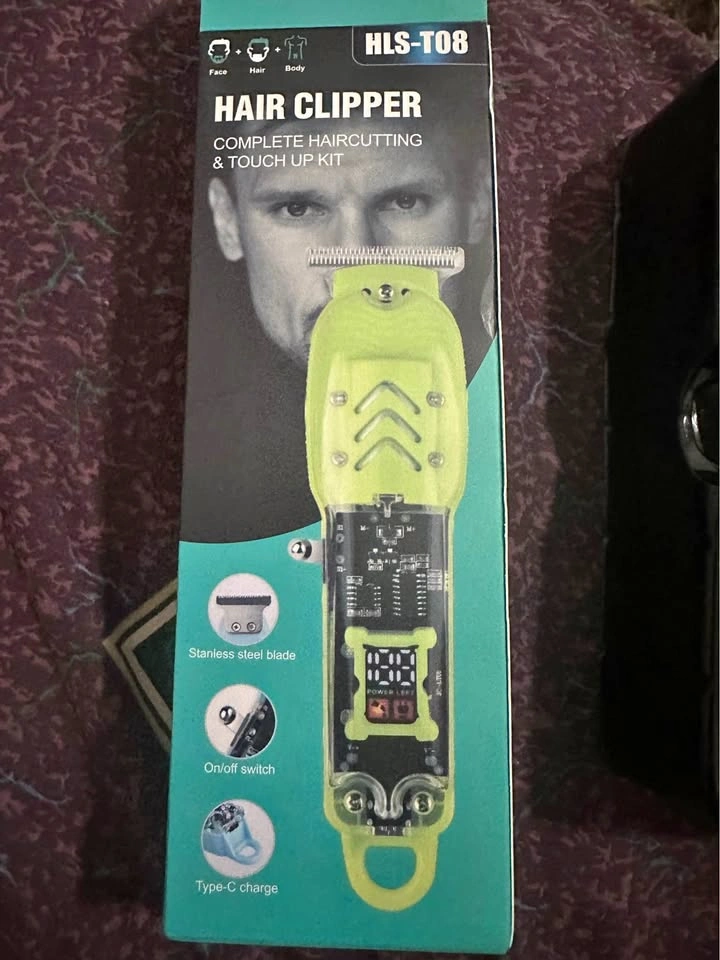 Electric trimmer transparent body battery operated