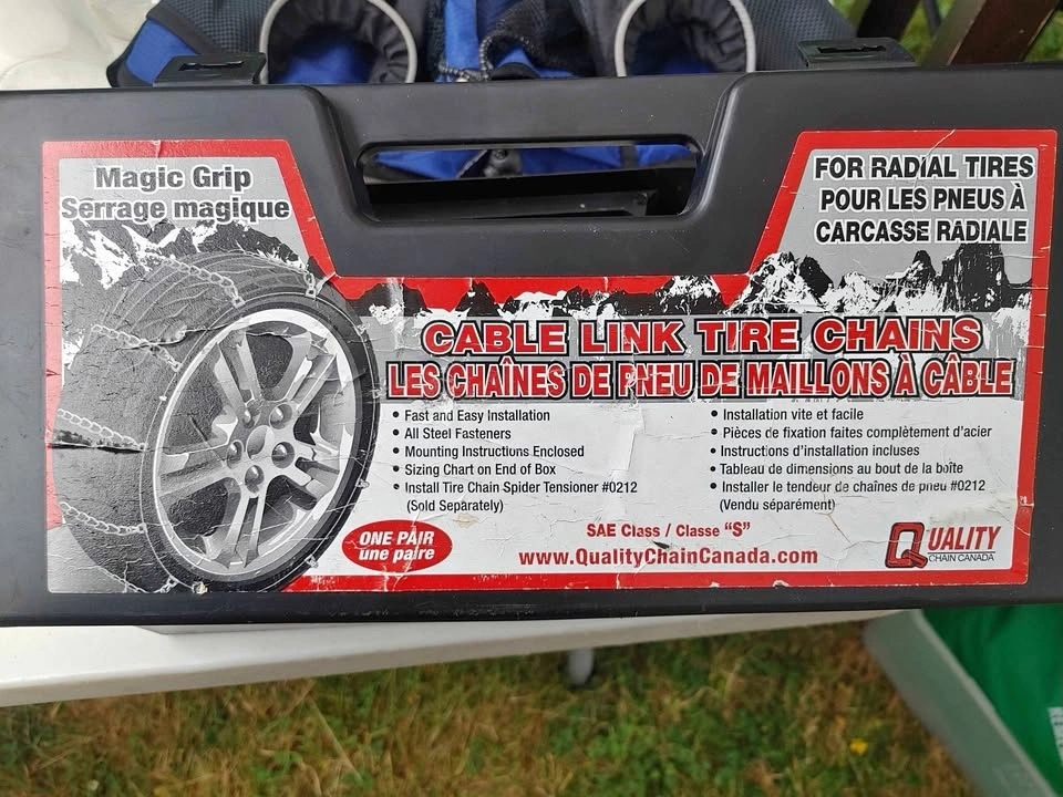 Tire snow chains for 13-in, 14-in and 15-in tires