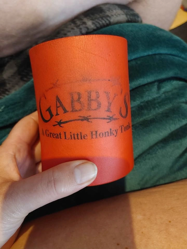 Vintage Gabby's Country Cabaret red drink cozy - photo 2