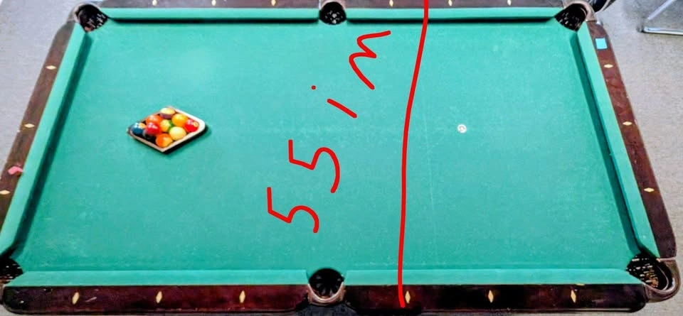 Wood Billiard pool table 100 in long - photo 4