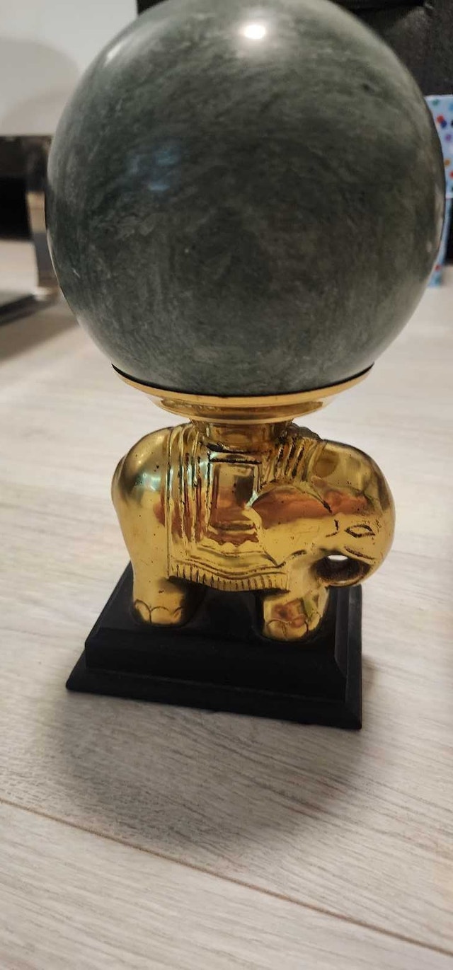 Stone Sphere and Elephant Stand