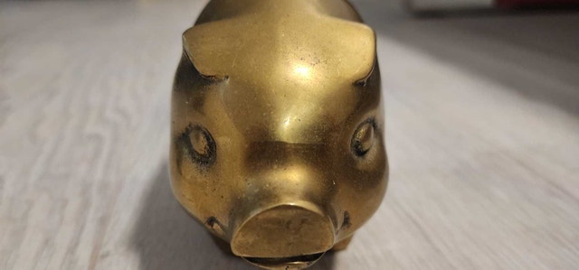 Brass Piggy Bank - photo 2