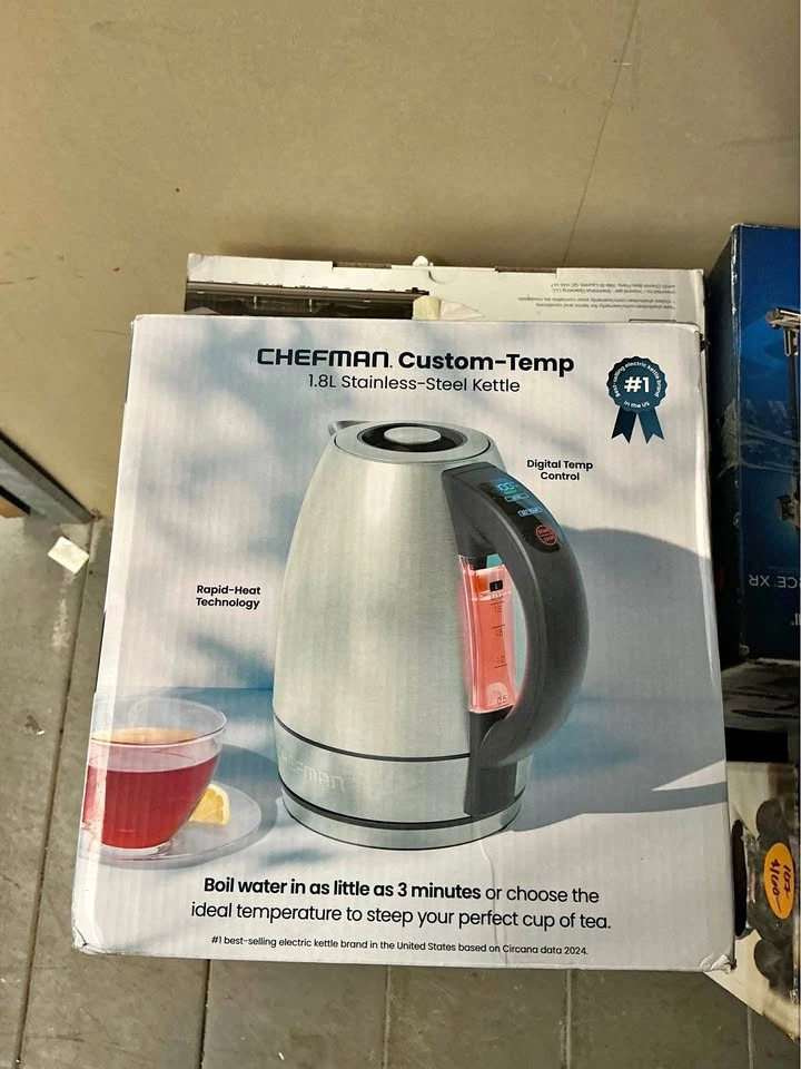 Chefman Custom-Temp 1.8L Stainless-Steel Kettle