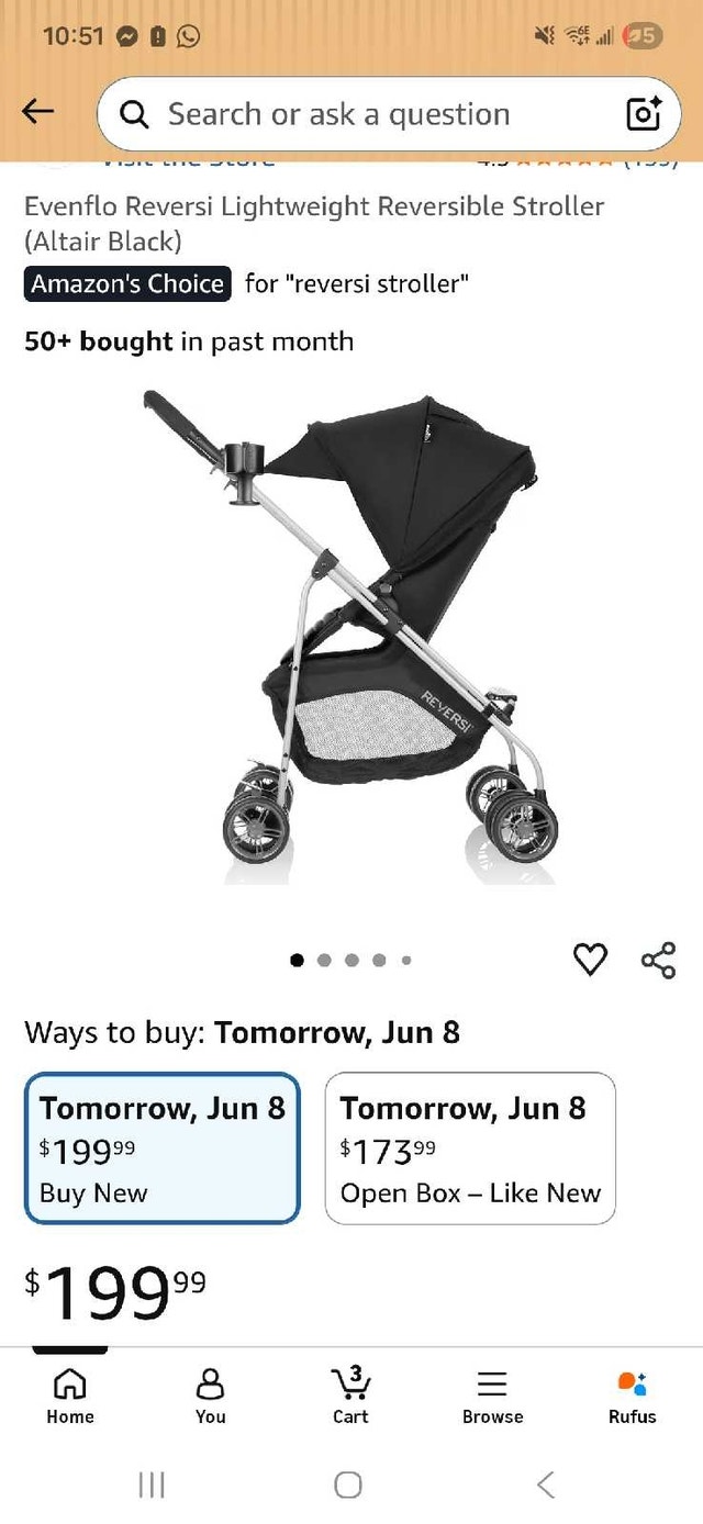 Evenflo Reversi Lightweight Reversible Stroller