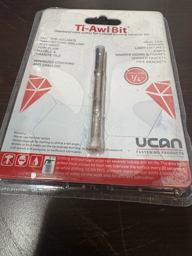 UCAN Ti-Awl Bit 1/4 inch Diamond Core Cutter - photo 3