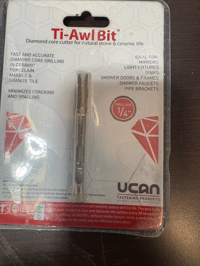 UCAN Ti-Awl Bit 1/4 inch Diamond Core Cutter - photo 4