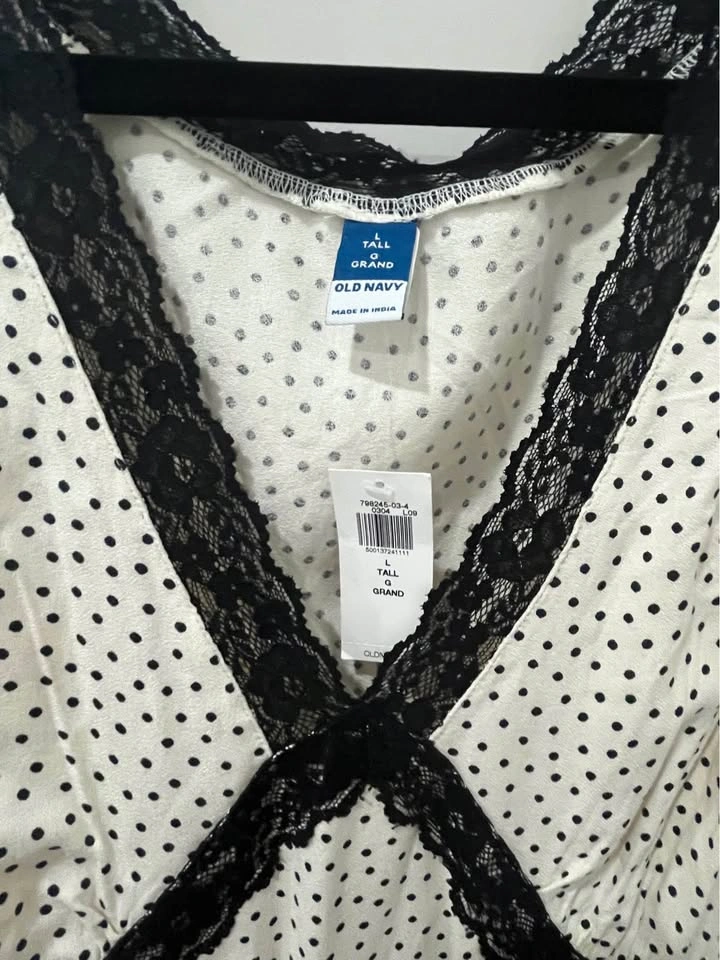 Old Navy Fit & Flare Crepe Lace-Trim Mini Dress - photo 4
