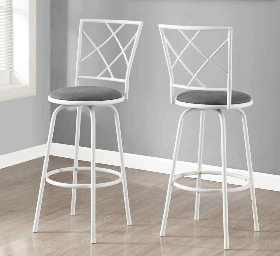 Monarch Specialties Bar Stool, Set Of 2, Swivel, Black