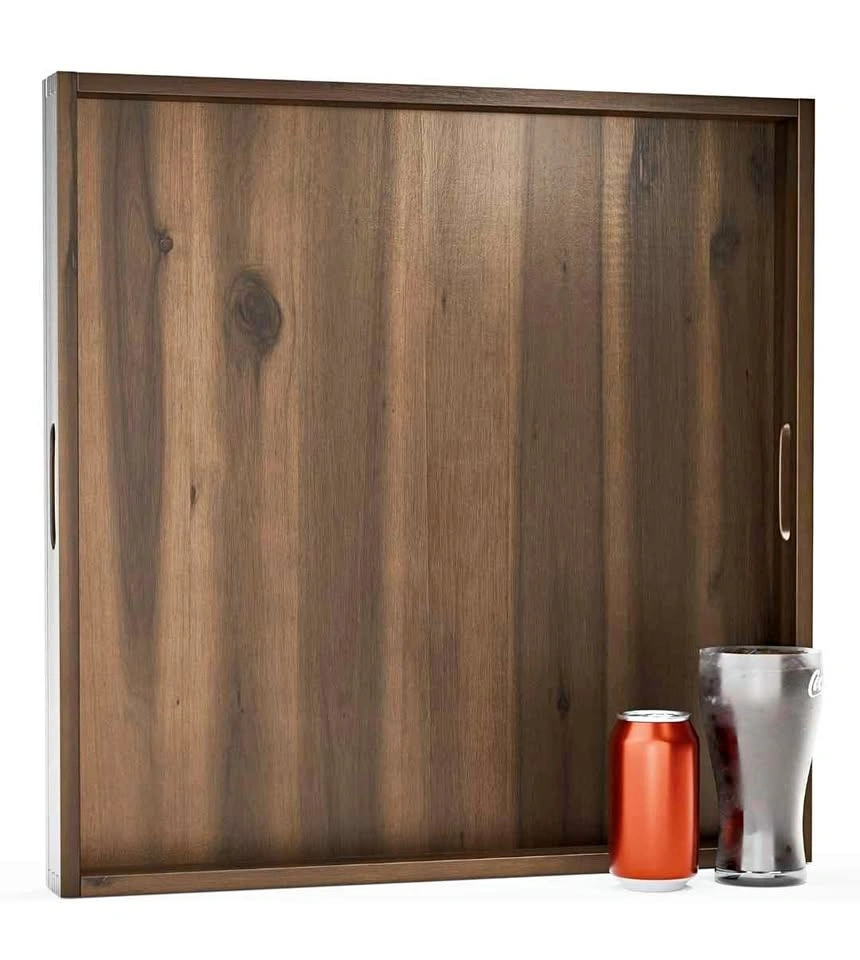 Acacia Wood Square Ottoman Tray - Extra Large