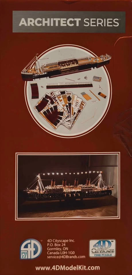 NEW RMS TITANIC 3D PUZZLE ARCHITECT SERIES 708 PCS WITH LED - photo 3