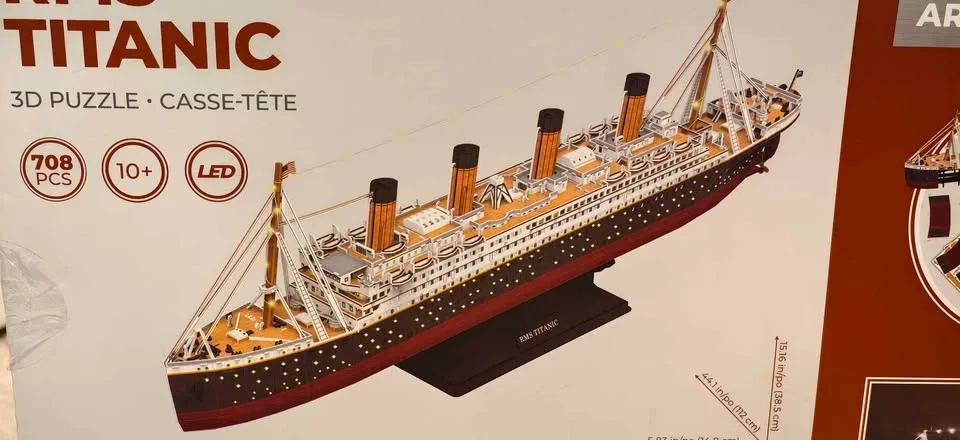NEW RMS TITANIC 3D PUZZLE ARCHITECT SERIES 708 PCS WITH LED - photo 5