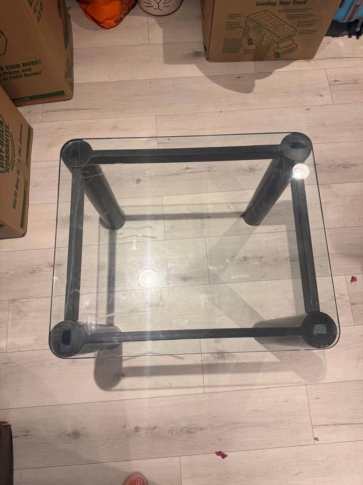 Glass and Metal Side Table - photo 2