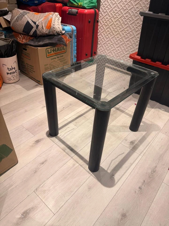 Glass and Metal Side Table - photo 4
