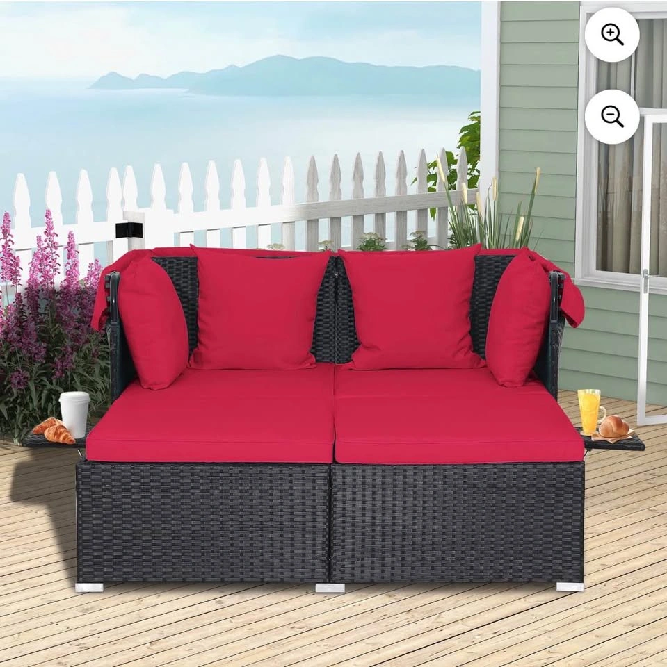 NEW PatioJoy Outdoor Daybed w/ Retractable Canopy - photo 2