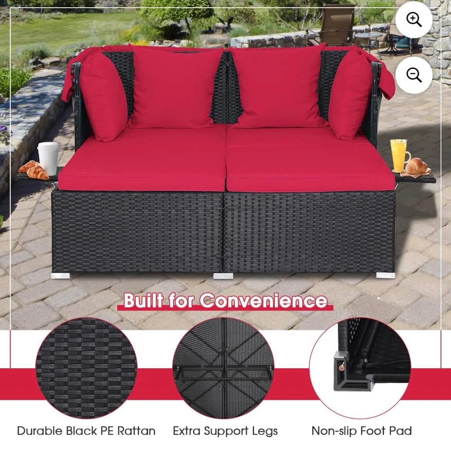 NEW PatioJoy Outdoor Daybed w/ Retractable Canopy - photo 5