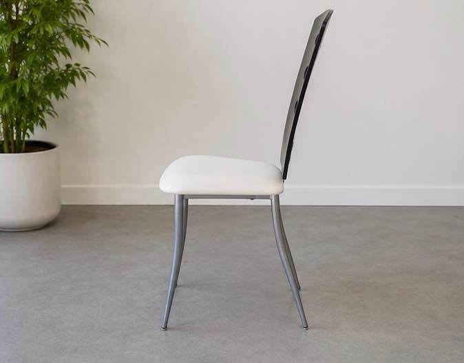 Set of 3 Modern Dining Chairs – Wood Back & Cushioned Seats - photo 4
