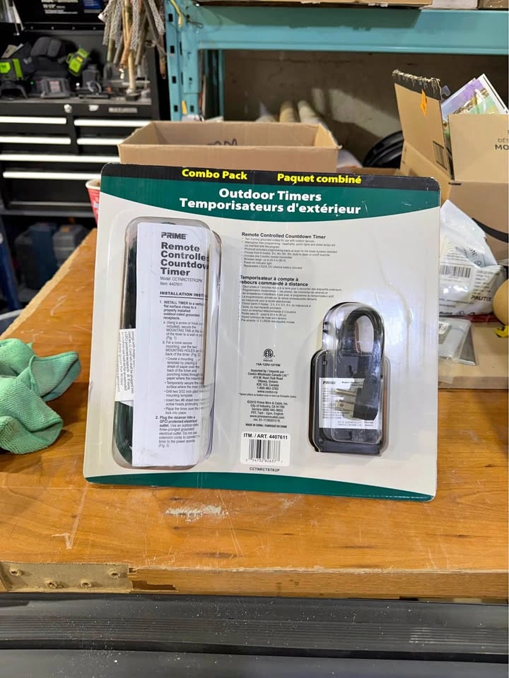 New Prime Outdoor Timer Combo Pack – 6-Outlet Stake + Remote