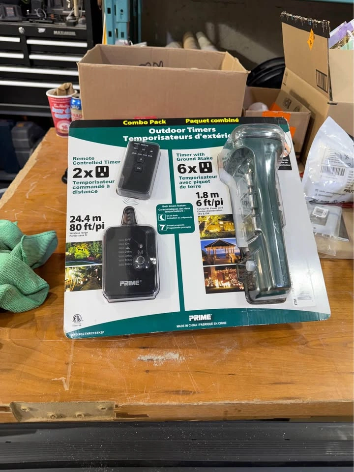 New Prime Outdoor Timer Combo Pack – 6-Outlet Stake + Remote - photo 2