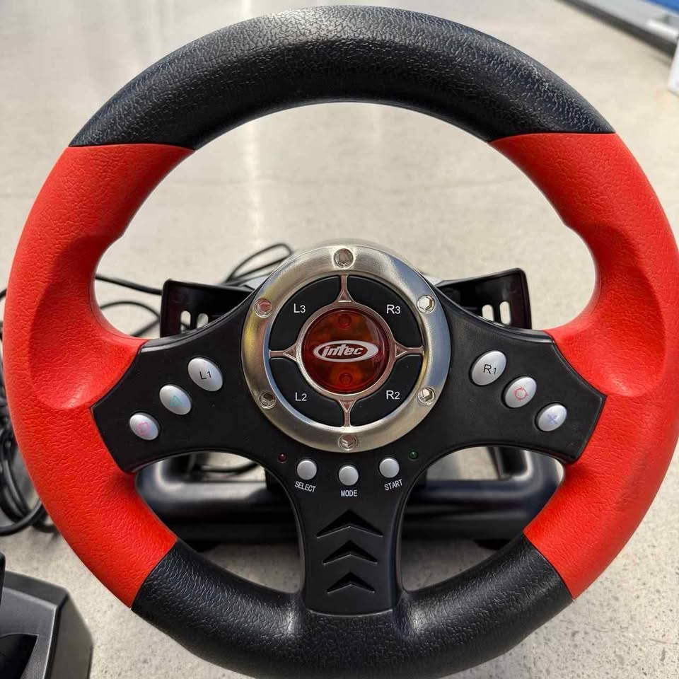 Infec Racing Wheel with Pedals for Playstation 2 - photo 2