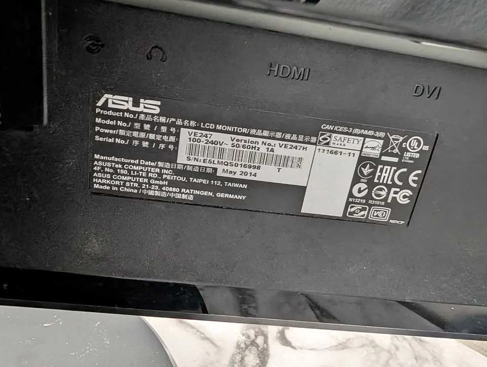 Asus 24" monitor with built-in speakers thumbnail