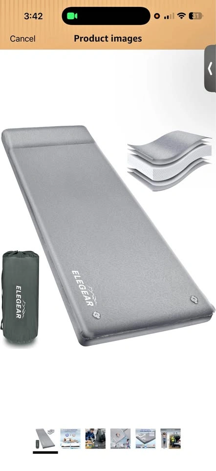 Sleeping pad mattress