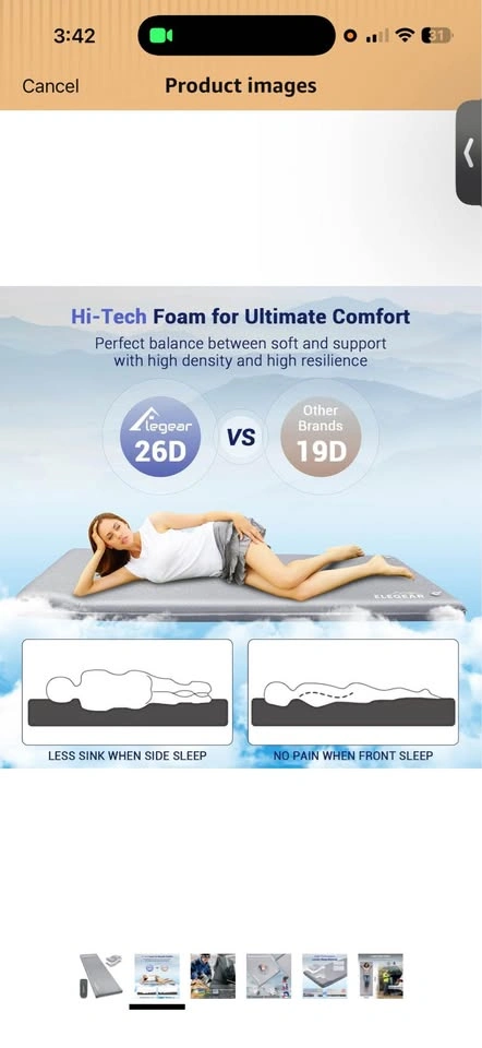 Sleeping pad mattress - photo 2