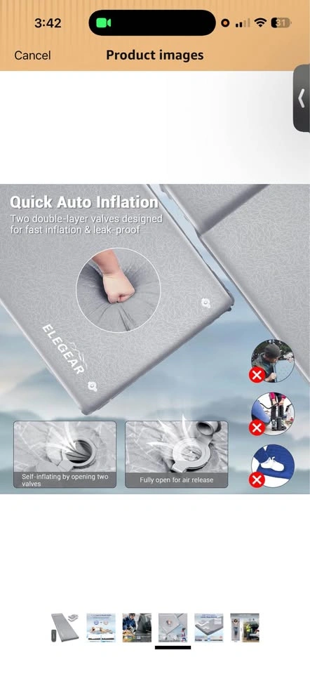 Sleeping pad mattress - photo 4