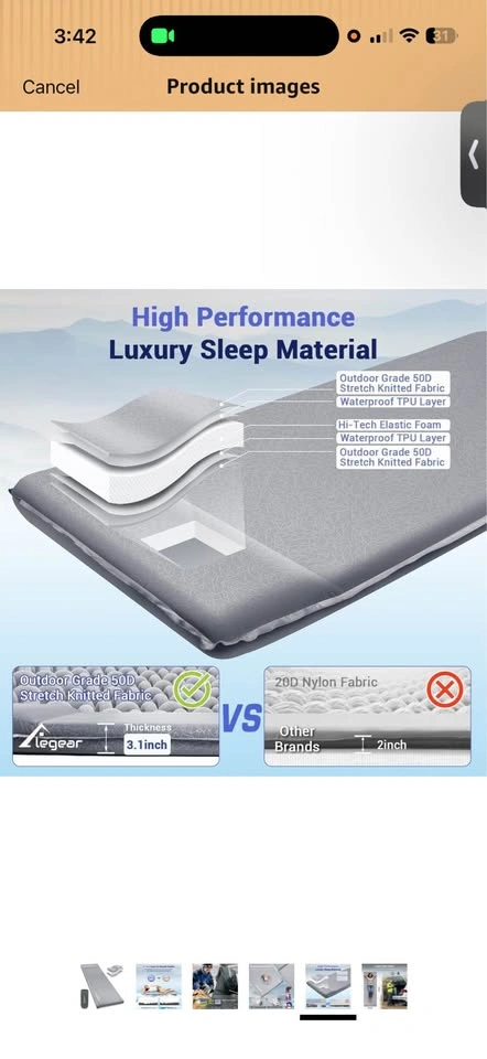 Sleeping pad mattress - photo 5