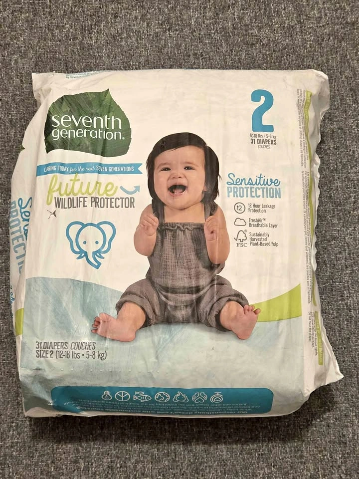 Seventh Generation Sensitive Protection Diapers – Size 2