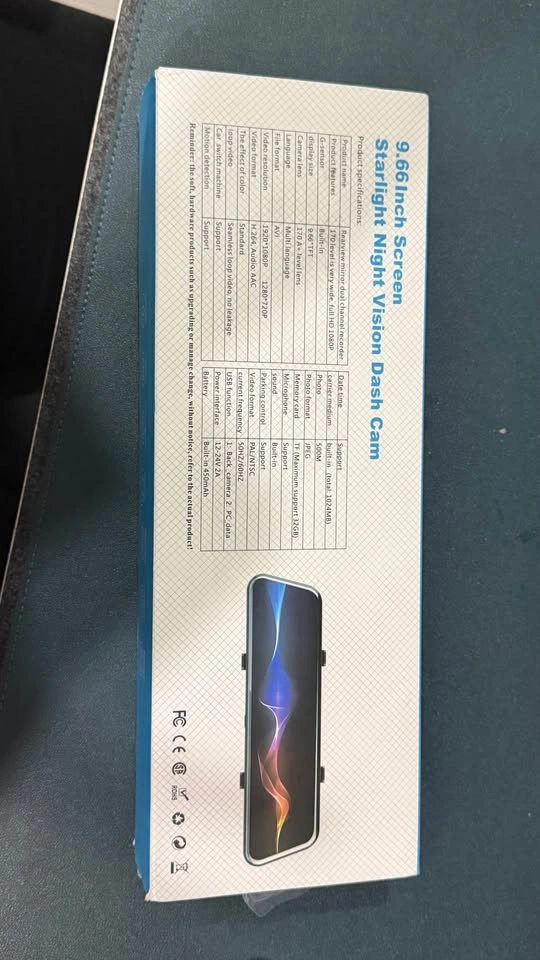 Brand New 9.66” Screen Starlight Night Vision Dash Cam - photo 3