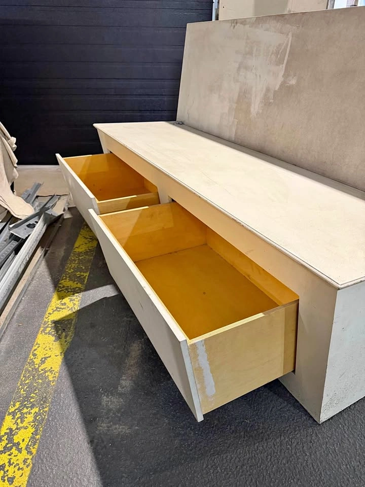 Custom Handmade Solid MDF Storage Bench / Mudroom Bench