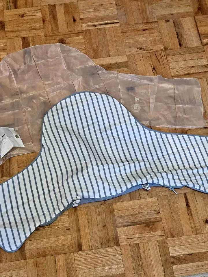IKEA ANTILOP Cushion and Cover, Blue/White Striped