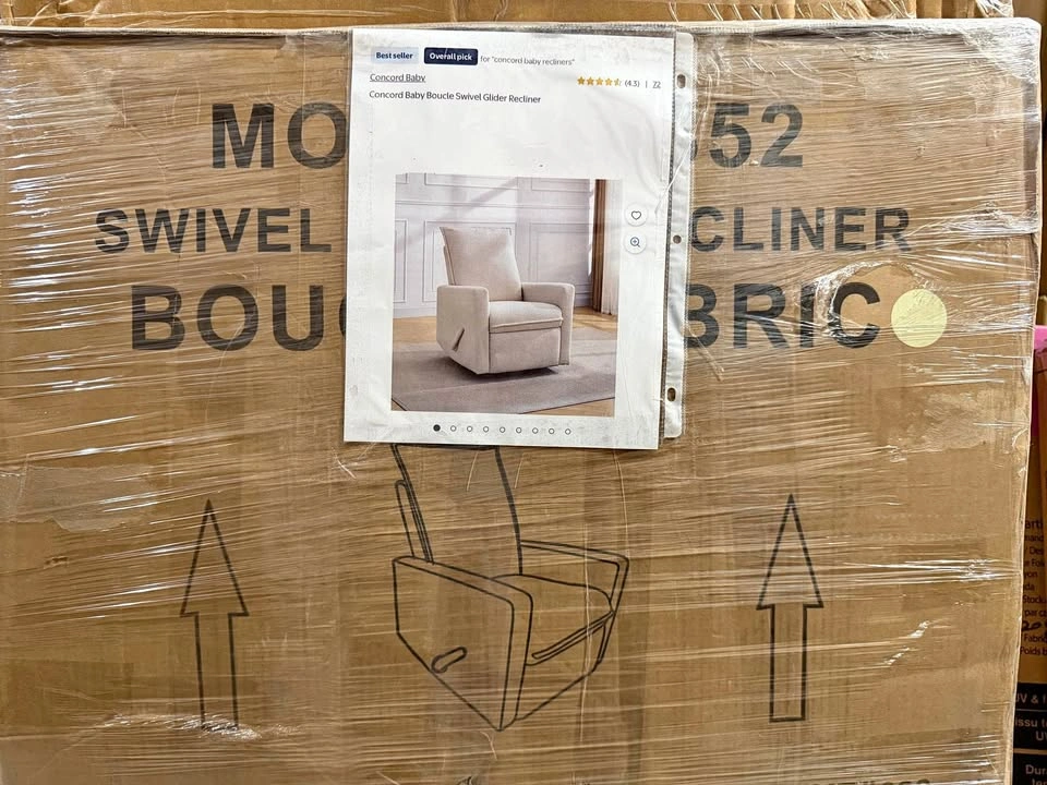 Concord Baby Boucle Swivel Glider Recliner