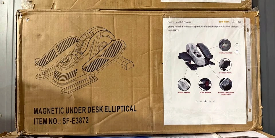 Sunny Health & Fitness Magnetic Under Desk Elliptical