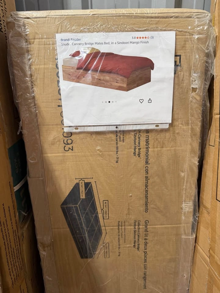 Sauder Cannery Bridge Mates Bed, in a Sindoori Mango Finish - photo 3