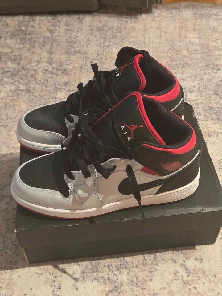 Air Jordan 1 Phat GS Silver/Black/Red – Size 5Y / Women's Size 7 - photo 3