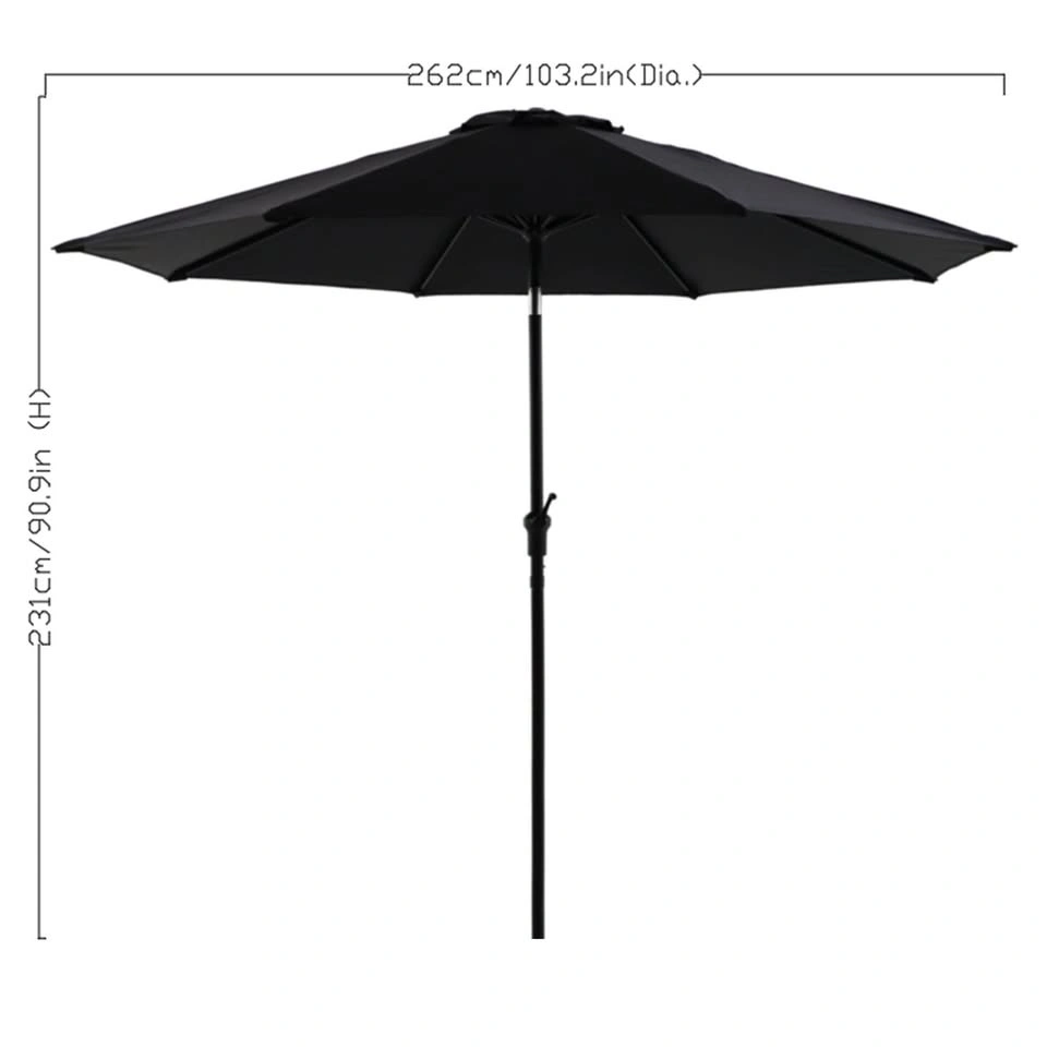 HOMETRENDS 9 ft. Round Push-Up Market Patio Umbrella - photo 5