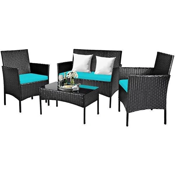 Costway 4-piece Rattan Patio Furniture Set