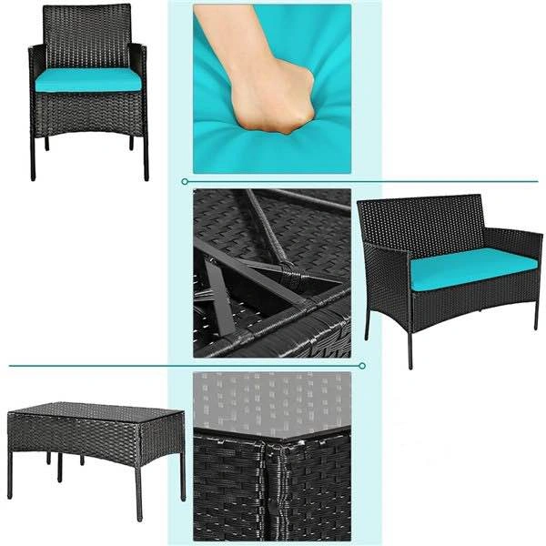 Costway 4-piece Rattan Patio Furniture Set - photo 2
