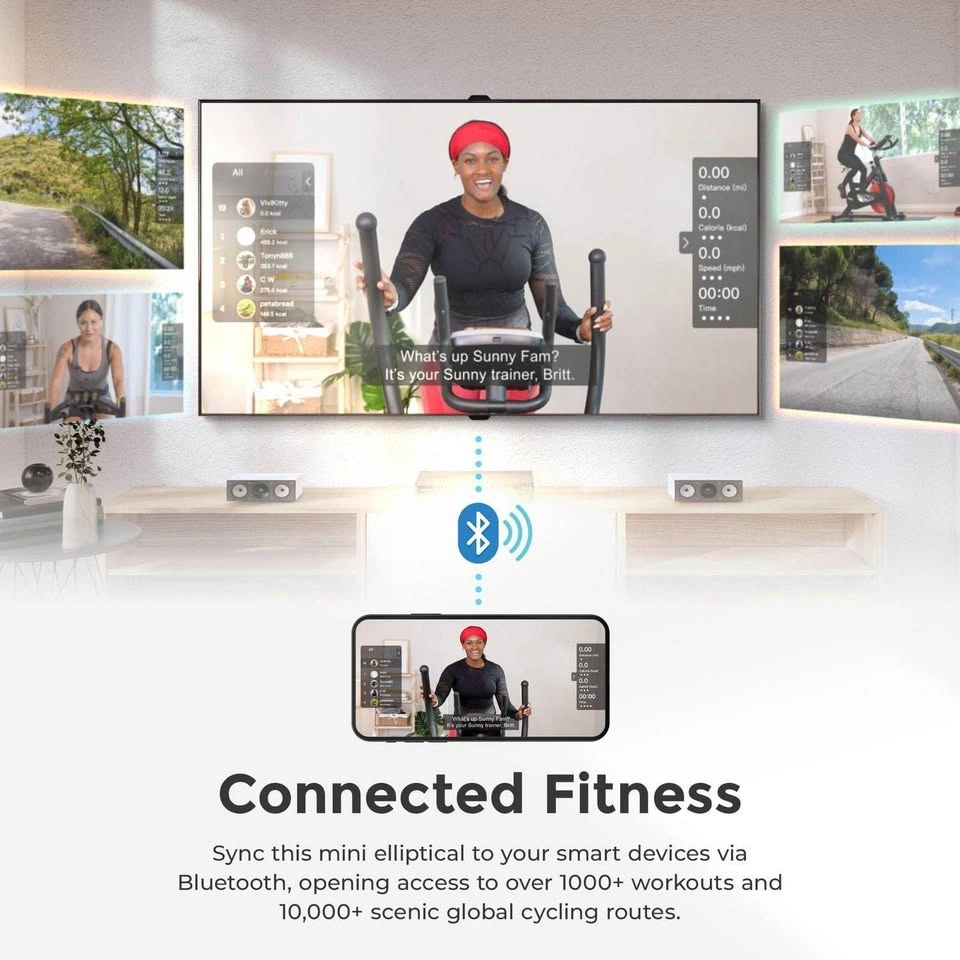 Sunny Health & Fitness Smart Portable Magnetic Under Desk Ellipt - photo 3