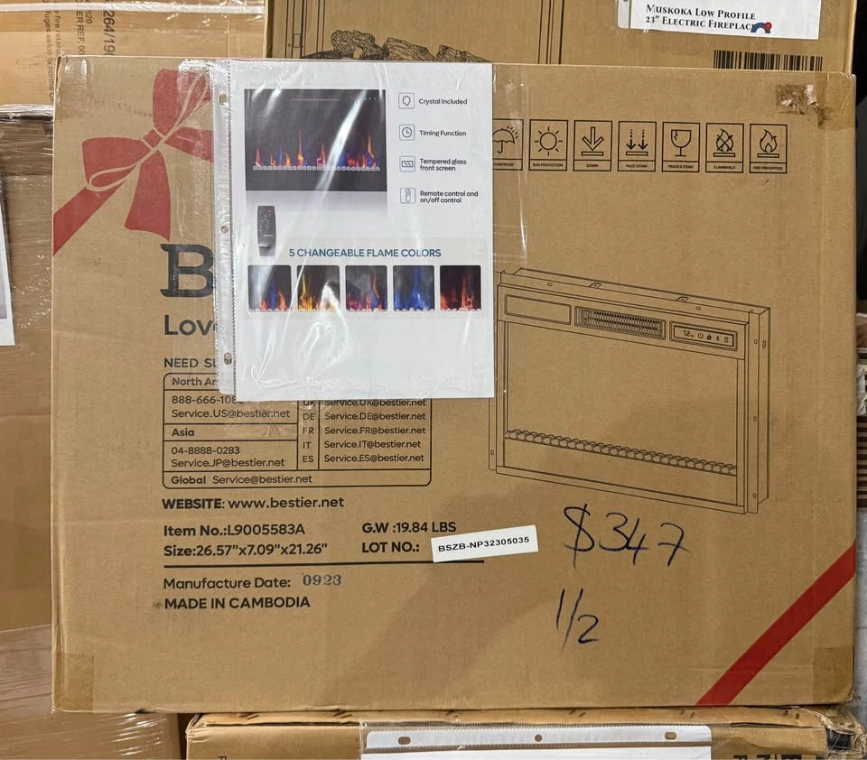 23 inch Electric Fireplace Heater Insert with Remote - photo 2